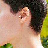 Crystal Side Paved Hinged Clicker in 14K Yellow Gold