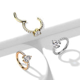 Saccharine Quartz Titanium Clicker Earring