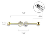 Infinity Industrial Barbell Body Jewellery In Rose Gold