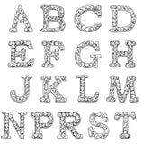 Alphabet Letter Initial Navel Bars