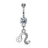 Zodiac Dangling Belly Bar