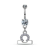 Zodiac Dangling Belly Bar