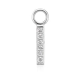 Diamond Pavé Square Bar Charm by Maria Tash in White Gold.