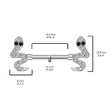 Motley™ Snake Barbell Nipple Jewellery