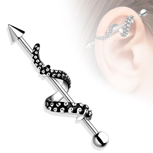 Wrapped Octopus Tentacle Industrial Barbell