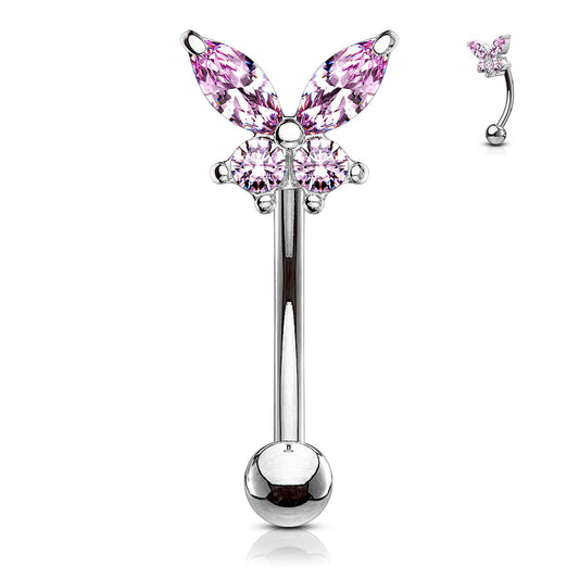 16g Petite Butterfly Reverse Navel Ring