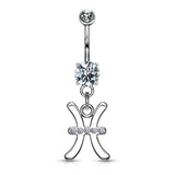 Zodiac Dangling Belly Bar
