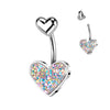 Luiza Puffed Glitter Heart Belly Bar