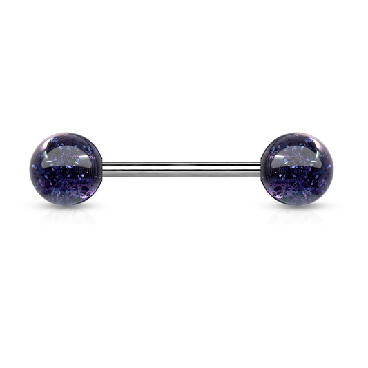 Titanium Glitz Nips Glitter Barbells