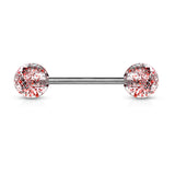 Titanium Glitz Nips Glitter Barbells