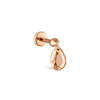 Faceted Gold Pear Threaded Charm Earring by Maria Tash in 14K Rose Gold.