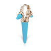 Triple Long Turquoise Spike Diamond Eternity Hoop Earring by Maria Tash in Rose Gold
