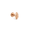 Faceted Gold Marquise Threaded Stud Earring by Maria Tash in 14K Rose Gold.