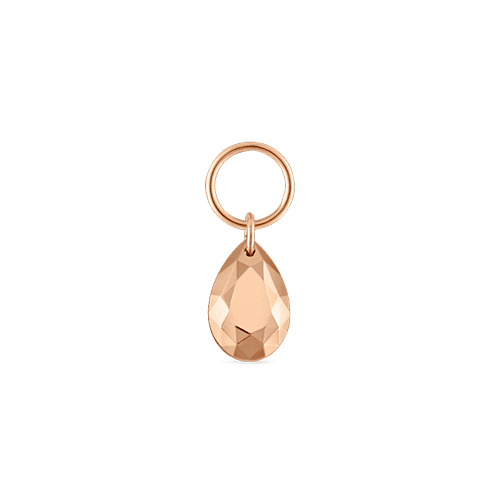 Faceted Gold Pear Charm by Maria Tash in Rose Gold.
