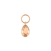 Faceted Gold Pear Charm by Maria Tash in Rose Gold.