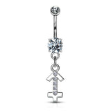 Zodiac Dangling Belly Bar
