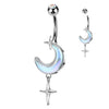 Silver Celestial Charm Belly Bar