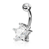 Classic Star Solitaire Belly Ring