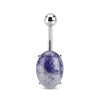 Natural Sodalite Belly Button Ring