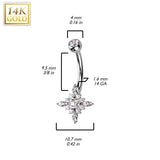 Joya Opal Belly Button Ring in 14K Gold