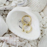 Solid White Gold Circular Horseshoe Body Jewellery