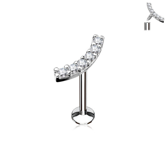 Jewelled Arch Threaded Body Jewellery
