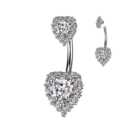 Glacier Hearts Belly Ring
