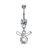 Zodiac Dangling Belly Bar