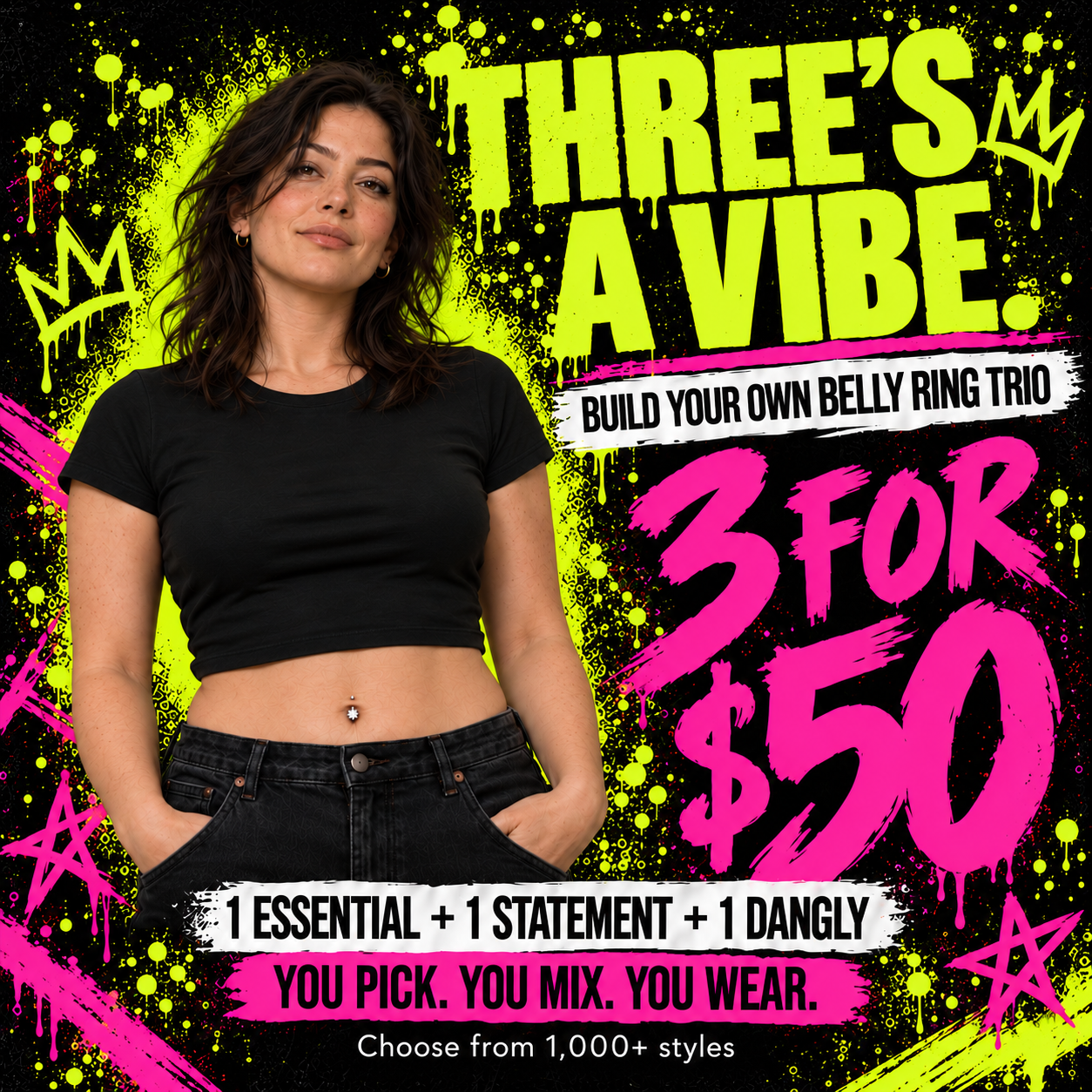 Bundle and Save. Belly Ring Collectors Pack.