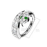 Snake Curler Hinged Titanium Body Jewellery. Helix and Cartilage Jewellery
