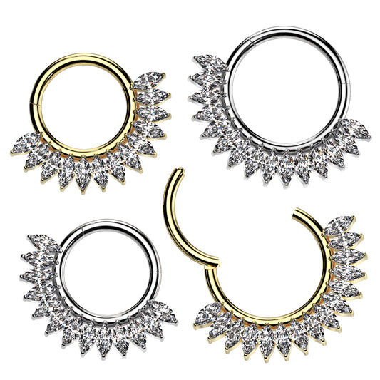 Titanium Empress Hinged Clicker Body Jewellery