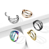 Halo Stacked Hoop Earrings. Tragus, conch and Cartilage Jewellery.