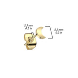 Titanium Moon Earring with Traditional Butterfly Backing (PAIR)