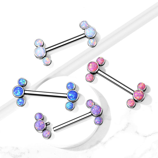 Sarsaparilla Opal Titanium Nipple Jewellery
