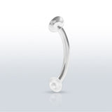 14G Clear Belly Piercing Retainer