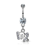 Zodiac Dangling Belly Bar