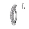 Solid 14K White Gold Mucho Hinged Belly Clicker