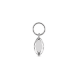Faceted Gold Marquise Charm by Maria Tash in White Gold.