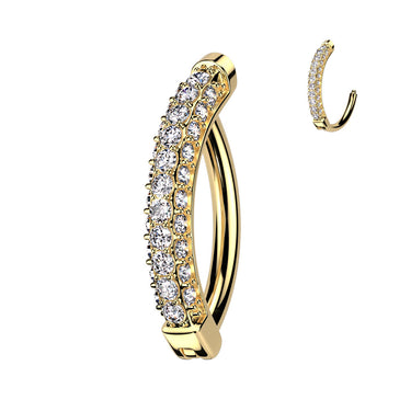 Solid 14K Gold Mucho Hinged Belly Clicker