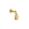 Faceted Gold Pear Threaded Charm Earring by Maria Tash in 14K Yellow Gold.