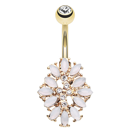 The Goddess Durga Belly Ring - Fixed (non-dangle) Belly Bar. Navel Rings Australia.