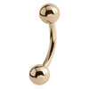 16g Petite 6mm Duo Ball Navel Ring with Gold Plating