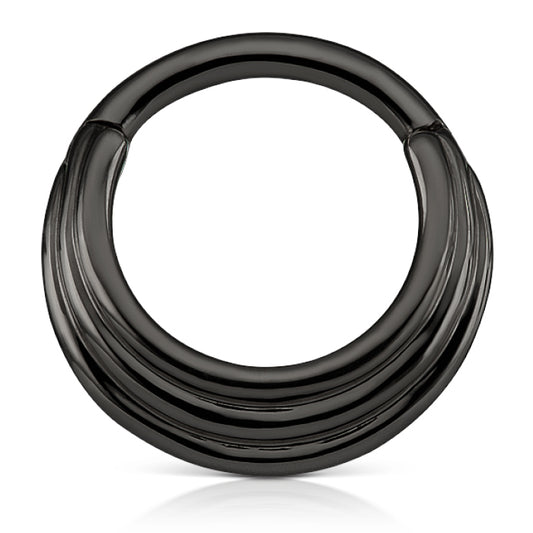 Hiranya Clicker by Maria Tash in Black Gold - Earring. Navel Rings Australia.