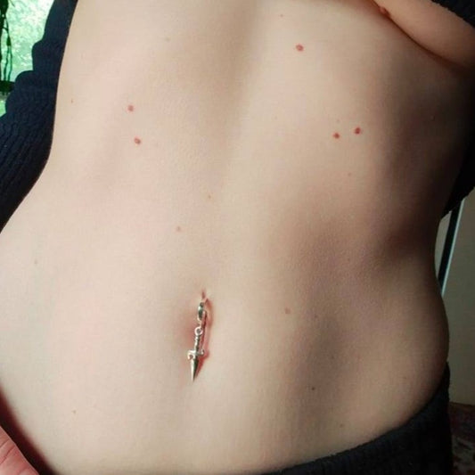 TummyToys® Femme Metale Dagger Huggy - TummyToys® Patented Clasp. Navel Rings Australia.