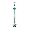 Wish Upon a Star Belly Ring - Dangling Belly Ring. Navel Rings Australia.