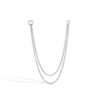 Long Double Chain Connecting Charm by Maria Tash in White Gold