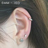 Opal Eternity Earring by Maria Tash in Rose Gold - Earring. Navel Rings Australia.