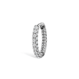 Diamond Five Row Pavé Hoop Earring (Bottom Hinge) by Maria Tash in White Gold