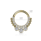 Gypsy Crystal Earring Clicker in 14k White Gold