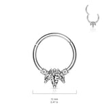 Marquise Septum & Daith Clicker in White Gold - Septum. Navel Rings Australia.